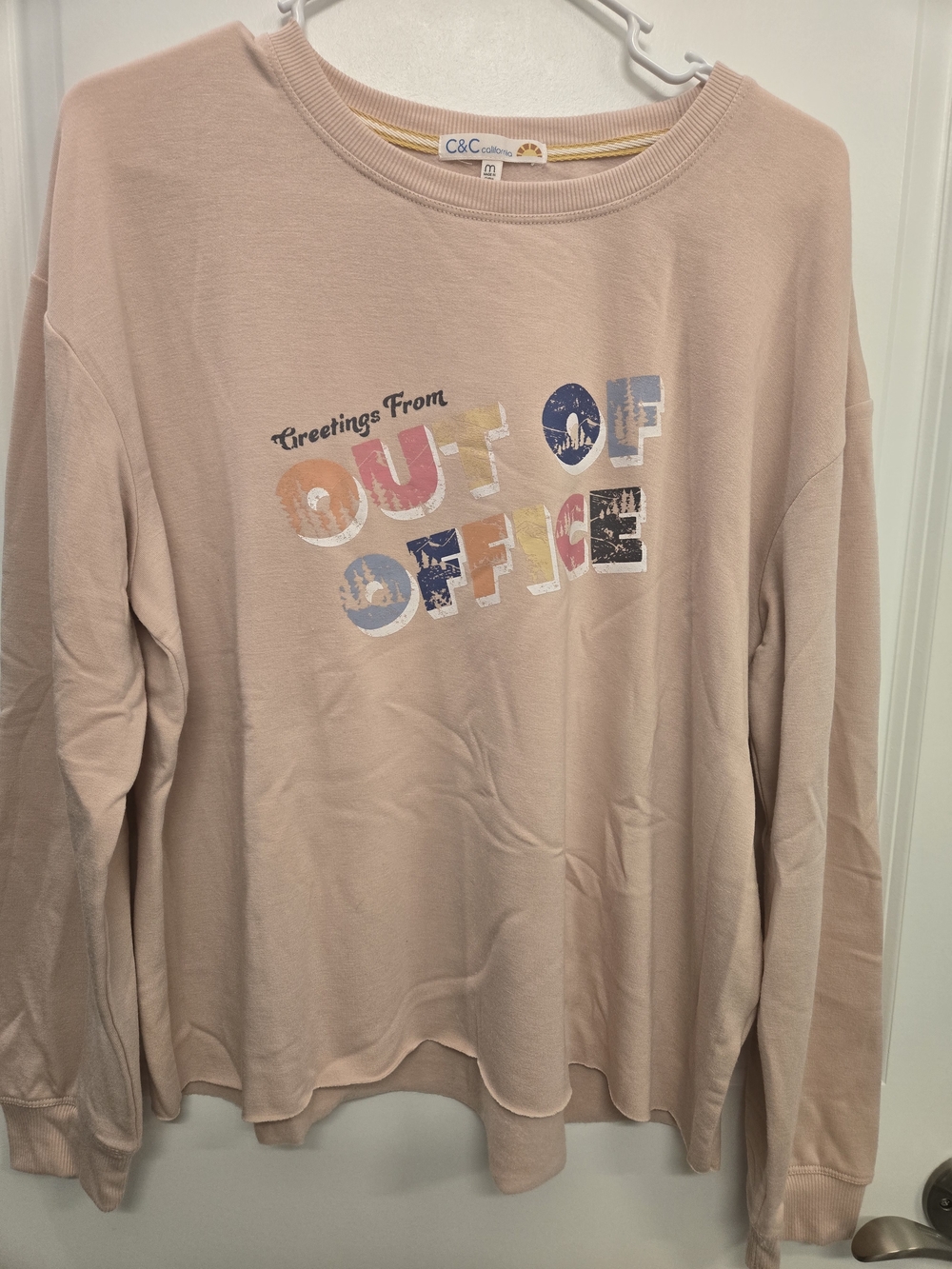 C&C California Pink 'Out of Office' Graphic Sweatshirt